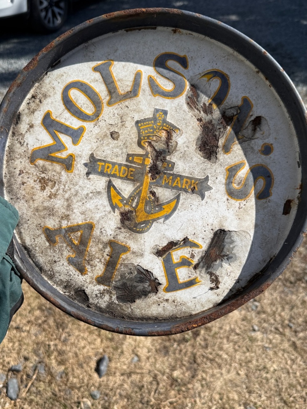 Vintage Molson Ale Beer Tray – Metal Brewery Advertising – Rustic Patinas